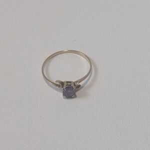 Vintage Purple Diamond Gold Ring